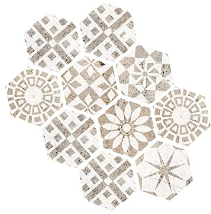 Angoily Adhesivo Hexagonal Antideslizante Para Papel De Piso De Baldosas Tabla De Planchar Madera Azulejos De Pared Adhesivos Azulejos De Pared De Vinilo Tridimensional Decorar