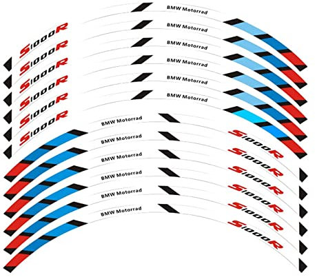 Tiras Adhesivas para Llantas de Moto Para S1000R, Pegatina Impermeable Reflectante, Calcomanía Adhesiva Para Rueda De Motocicleta, Pegatinas Reflectantes, Estribo Para Llanta ( Color : C , Talla : 1 U