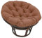 Yahbrra Papasansessel Kissen, Polster Bodenkissen für Schwenksessel, Rund Papasan Sessel, Polyrattan Sessel Durchmesser 100 cm und Kissenstärke 10 cm Rattanmöbel Gartenstühle Rund Blumen (Color : Bro