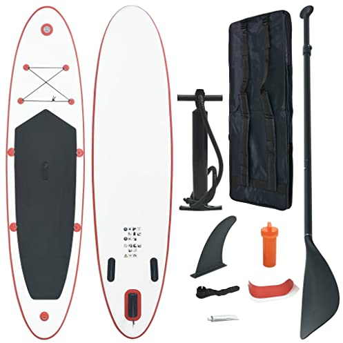 Outdoor Erholung-Stand Up Paddle Board Set SUP Surfboard Aufblasbar Rot und Weiß-Sportartikel