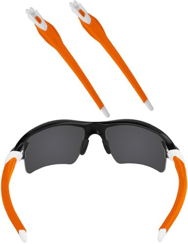 EZReplace Replacement White Temple Arms for Oakley Flak 2.0/Flak 2.0 XL/Flak 2.0 Vented/Flak 2.0 XL Vented Sunglasses (Orange)