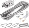 Swpeet 8 piezas 1x 118 - tubo de escape y silenciador de escape de calentador diesel de acero inoxidable de 25 mm x 300cm, con kit de clip de mangueras de 18 mm - 29 mm, adecuado para automóviles