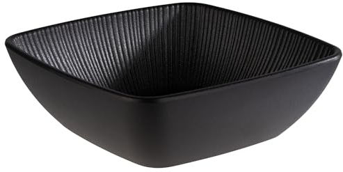 APS 85274 Bol -NERO- en negro, 16,5 x 16,5 cm, altura 5,5 cm, 0,6 litros