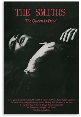 Binnigau Rockband Vintage-Poster The Smiths Ablum The Queen Is Dead, dekoratives Gemälde, Leinwand, Wandposter und Kunstdruck, moderne Familienschlafzimmer-Dekoration, Poster, 30 x 45 cm
