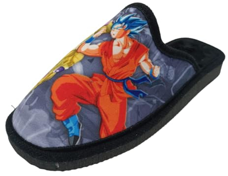 HECHO EN ESPAÑA Hausschuhe für Herren, Hausschuhe, flache Schuhe, leichte Schuhe, Son Goku vs Freezer, 42 EU