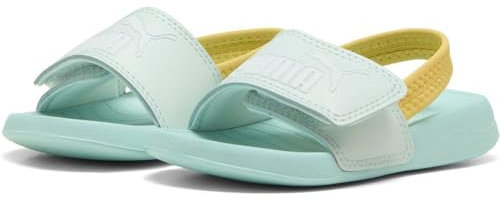 PUMA POPCAT 20 BACKSTRAP AC INF, Unisex Schiebe-Sandalen, PEACEFUL BLUE-PUMA WHITE-SAFE LAKE-SUNNY YELLOW,
