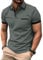 zitysport Poloshirt Herren Kurzarm Shirt Atmungsaktives Golf Polo Shirt Männer Sommer Shirts Sport Basic Slim Fit Tshirt mit Brusttasche Polohemd(DunkelGrau-M)