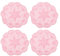 QUARKZMAN Centrini Uncinetto 4pz 8 - Fare Manualmente Uncinetto Cotone Sottobicchiere Rotondo Pizzo Tovagliette con Floreali Modelli per Matrimonio Festa Decorazione (Rosa)