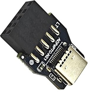 PLCPDM Motherboard USB 2.0 9Pin To USB C Front Connector Converters USB2.0 Header Adapter USB2.0 Extender Card Port For PC