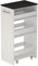 Vicco Rollregal Rivo, rollbare Küchen-Minibar, Weiß/Anthrazit, 30 x 84.8 cm