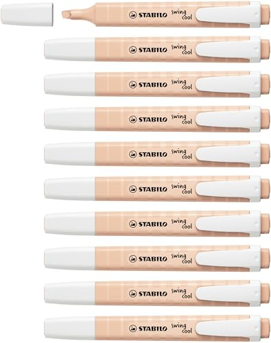 STABILO swing cool NatureCOLORS - Highlighter | Pack of 10 - Beige