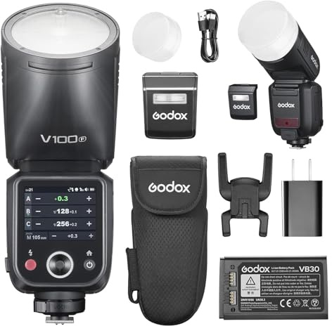 Godox V100 Fuji Flash TTL Kamera Flash, 100Ws Blitz für Fuji, godox speedlight v100f (V100-F)