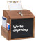 Wood Suggestion Box with Lock and Slot,Wall Mounted Comment Ballot Box ,Lockable Suggestion Box Wooden Charity Donation Boxes with Secure Lock Card Holder and Writing Blackboard,8.2 x 7.8 x 6.5 Inch