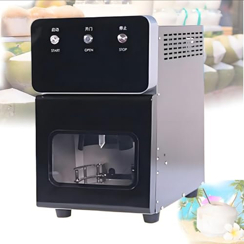 Electric Coconut Green Opening Machine, 8cm Opening Diameter, Stainless Steel Coconut Opener, 20S Quick Cut Coconut Hole Opener
