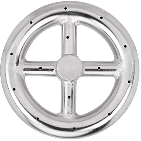 Eieenotee 1 PCS Braciere Ad per Gas Naturale e Propano Braciere per Caminetto Bruciatore per Braciere per Interni Ed Esterni 6 Pollici Rotondo In Acciaio Inossidabile