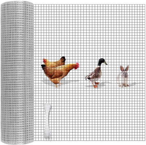 Wühlmausgitter, Feinmaschiges Drahtgitter 6MM Maschenweite 40CM x 7M | Verzinkt Stahl, Mäusegitter for Hochbeet Nagetierschutz Kaninchendraht Hühnerdraht Volierendraht Schneckenzaun Und