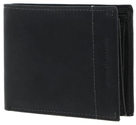bruno banani Leder Geldbörse Wallet Black schwarz