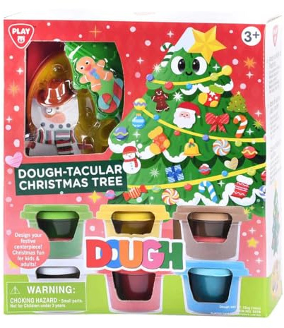 PlayGo Weihnachtsbaum Knetset - Kreatives Knetspielzeug mit Zubehör