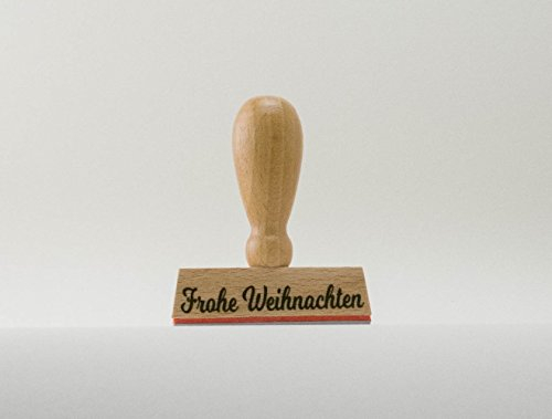 Unbekannt Webermann Holz Stempel Frohe Weihnachten - Weihnachtsgrußstempel für die Grußkarten, Einladungen, Geschenke, Biletts - Frohe Weihnachten Stempel