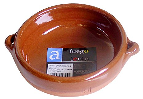 A Fuego Lento Cazuela Tapeo Abombada Horno, Barro, Miel, 13.5 cm