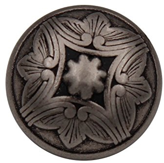 silber antik gewölbte Metall Knöpfe, Trachtenknöpfe 15mm, 18mm oder 25mm, made in Germany (6 Stück) (18mm)