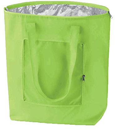 noTrash2003 Faltbare Einkaufstasche mit Etui - leicht und stabil - mit Innen Aluminiumbeschichtung Kühlfunktion in 6 attraktiven Farben (Hellgrün)