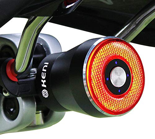 G Keni Smart Brake Sensing Bike Tail Light, Ultra Bright Rear Bike Light, USB C Rechargeable Waterproof Bike Lights for Night Riding with Auto Sensor for Road & Mountain Bikes