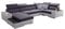 All4All Ecksofa mit Schlaffunktion Passe 335 cm x 205 cm - Wohnlandschaft U-Form - Schlafsofa mit Bettkasten - XXL Sofa - Groß - Gewebe mit Kunstleder -Grau/Weiß - Linke Seite 26