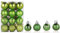 Battnot Weihnachtskugeln 100 teilig 24 teilig 30/60mm Christbaumkugeln Set Weihnachtsbaumschmuck Christbaumschmuck Weihnachtsbaum Kugel Dekoration hängende Hausparty Christmas Xmas (Grün, 24)