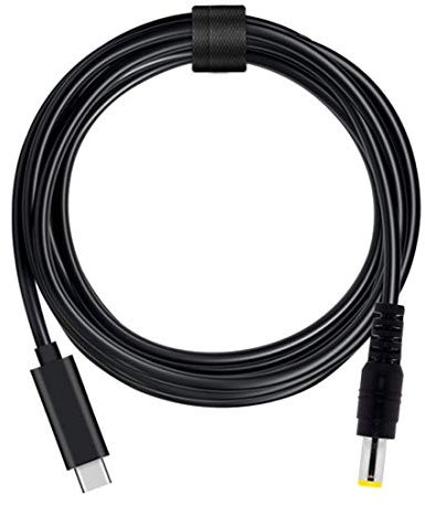 JMT Cable de carga rápida USB-C tipo C macho a CC de 7,9 x 5,5 mm macho PD de 65 W, conector jack de 1,5 m, conector jack de 3 A, emulador de potencia, cable de disparo