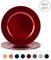 Argon Tableware Metallic Charger Plates - Red - 33cm - Pack of 6 - Metallic Finish Reusable Dining Table Setting Plates for Christmas, Party Celebrations, Restaurant Decor Placemats