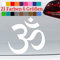 generisch Om Zeichen Aufkleber Yoga Omm Ohm Symbol AUM Huddhismus Hindu Meditation Sticker in 6 Größen und 21 Farben