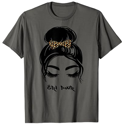 Girl Power Leopard Cool Mädchen Frau GRL PWR Queen Teen T-Shirt