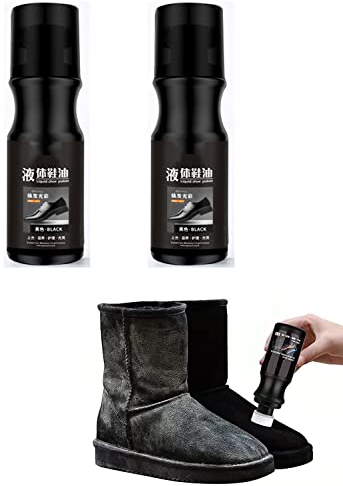 Restaurateur de couleur sue-de, applicateur d'éponge, teinture pour daim, nettoyants pour daim et nubuck vernis liquide pour chaussures, utilisé pour restaurer 2 pièces (le noir)