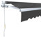 Joparri 3 x 2.5 m Gelenkarmmarkise Sonnenmarkise Balkonmarkise Terrassenmarkise Klemmmarkise mit UVA UVB und wasserbeständigem Material Aluminiumrahmen und -kurbel grau