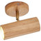 QJUZO Deckenstrahler Holz LED, Deckenspot 1 flammig Deckenlampe Spot Schwenkbar Warmweiß Wandstrahler Innen Holz Inkl. 7W GU10 Leuchtmittel, Natur Strahler innen für Küche Wohnzimmer