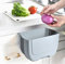 BanYakong Mini cubo de basura plegable colgante para puerta de armario de cocina, pequeño cubo de basura plegable debajo del fregadero, contenedor de basura plegable montado en la pared, mini