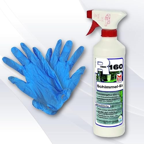 Hauswerk.shop Set Einweghandschuhe und 475 ml R160 Schimmel-Ex