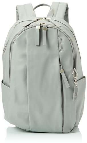 TOTTO - Mochila para Ordenador Portátil 13 Pulgadas, Modelo Eufrates, Mochila Eco-Friendly, 6 Compartimentos, Cremallera para Candado, Bolsillos para Botella, Espaldra Ergonómico, Color Gris