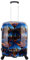 SAXOLINE Koffer New York Motiv Medium Blau 4 Doppel-Spinner-Räder Aluminium Trolley-System TSA-Nummernschloss