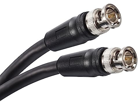 sourcing map Cavo video HD-SDI 12 m, cavo video 4K 60Hz HD-SDI 75 Ohm RG6 BNC cavo 16AWG cavo supporta HD-SDI/3G/6G-SDI per telecamere di sorveglianza CCTV sistema