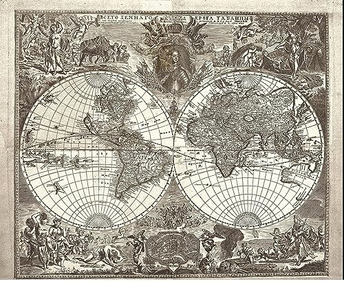 Holzpuzzle Erwachsene 1000 Teile Antike Weltkarte Aus Schwarz-Weißem Pergament 75 * 50Cm