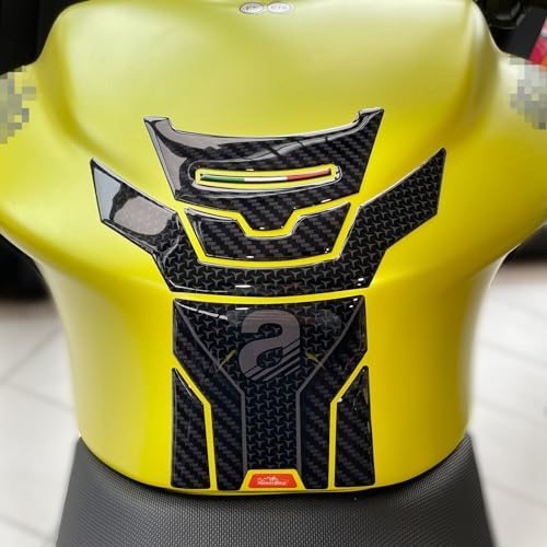 Resin Bike Aufkleber Motorrad Kompatibel Mit Aprilia Tuono-RS 660 2020-2023. Schutz Motorrad Tank-Schutzfolie vor Stößen und Kratzern. Aufklebersatz 3D-Harzklebstoff - Stickers Made in Italy