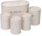 simpa 5PC Stylish Matte Cream Metal Kitchen Storage Set Including Oval Bread Bin and Round Biscuit Tin, Tea, Coffee and Sugar Canisters.