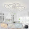 LJX 108W Deckenleuchte mit Ventilator Kompatibel mit Alexa und Google Assistant 76cm Kristall Ring Deckenventilator mit Beleuchtung Leise Reversibel Dimmbar für Schlafzimmer Wohnzimmer, Weiß
