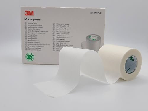 Micropore Surgical Tape | Micropore Surgical Tape | Medical Tape for Skin, Dressings and Face | First Aid Tape Suitable for Sensitive Skin Box of 6 Rolls (White, 5cm)