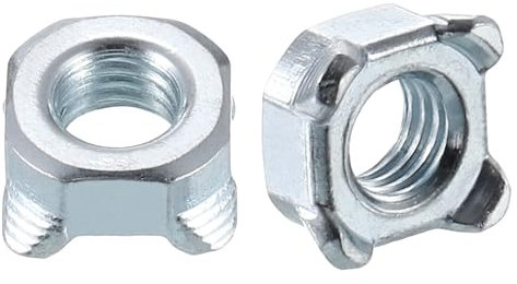 QUARKZMAN Dadi per Saldatura, M5 UNC Quadrati in Acciaio al Carbonio Vite Macchina Argento 20pz