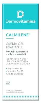 Dermovitamina - Calmilene Crema Gel Idratante 40ml - Crema Idratante Viso | Crema Idratante - Viso - Idrata fino a 24h - Crema Viso Donna - Crema Viso Uomo - Con Acido Ialuronico Antirughe