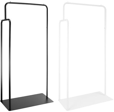 Natural Goods Berlin Kleiderständer BOGEN - Garderobenständer Weiß 160 cm x 80 cm Schwerlast Kleiderständer Metall Garderobenstange Kleiderständer Stabil - Kleiderständer 2 Stangen Clothes Rack