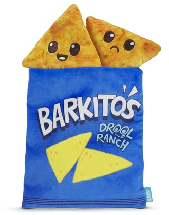 Barkbox BARK Drool Ranch Chips Holiday Plush Dog Toy | Squeaky Fun for Medium Dogs